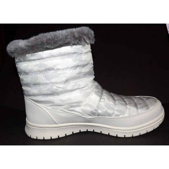 Ryka Women's Suzy Winter Booties White Camo 8W New White Gray Camouflage In Box - Picture 9 of 16